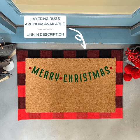Retro Style Merry Christmas Doormat