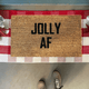 JOLLY AF Funny Christmas Doormat