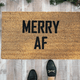 MERRY AF Funny Christmas Doormat