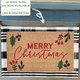 Merry Christmas Doormat with Greenery