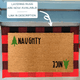 Naughty Nice Christmas Doormat