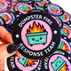 Dumpster Fire Response Team– Glitter Holographic Sticker