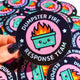 Dumpster Fire Response Team– Glitter Holographic Sticker