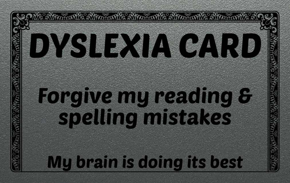 No Excuse Card Rsa Dyslexia Excuse Card – Shut Up and Take my MONEY