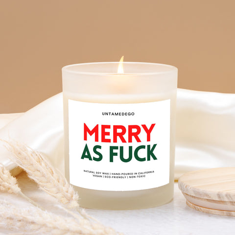 Merry As Fuck Christmas Candle