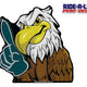 *NEW* Eagle Mascot #1 Foam Finger *RIDE A LONG* Perforated Decal