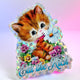 Eat The Rich Kitty Holographic Kitty Sticker