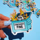 Funny Vinyl Sticker – Everything’s Fine – Dumpster Fire Raccoon Holographic Decal