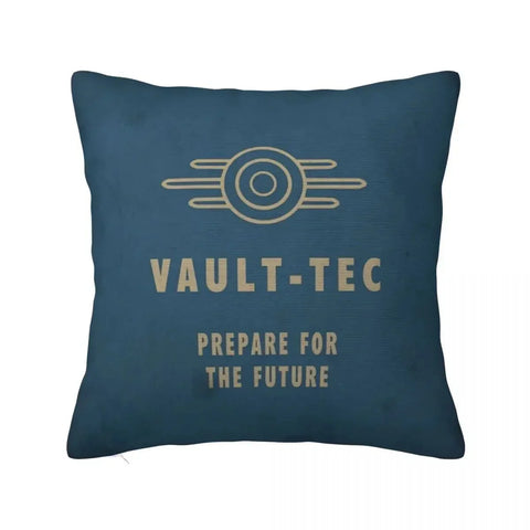 Fallout 4 Vault-Tec Logo Square Pillowcase, Decorative Cushion Cover, Polyester Throw Pillow Cover for Home Bedroom