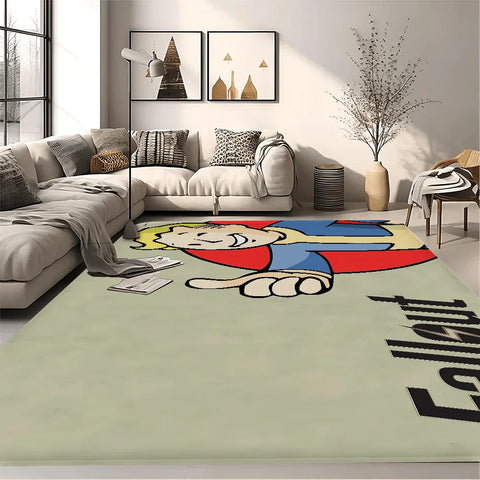 Fallout-Themed Floor Mat, Anti-Slip Bathroom Mat, Kids' Bedroom Doormat, Living Room Welcome Rug