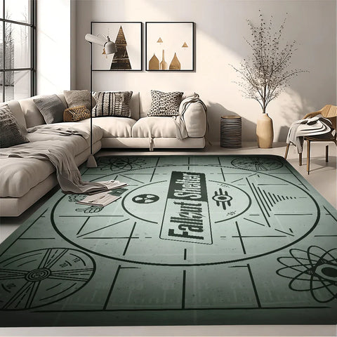 Fallout-Themed Floor Mat, Anti-Slip Bathroom Mat, Kids' Bedroom Doormat, Living Room Welcome Rug