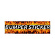 FLAMING BUMPER STICKER