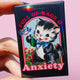 Full of Rage & Anxiety Holographic Pin – Vintage Angry Cat Enamel Pin