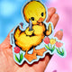 Funny Vinyl Sticker – Cute Duck with Knife – Waterproof Dark Humor Decal