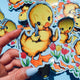 Funny Vinyl Sticker – Cute Duck with Knife – Waterproof Dark Humor Decal