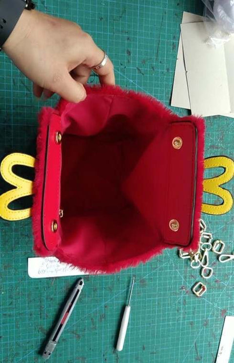 Furry Sad Bag | Faux Fur Medium Tote for Bold Style