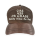 Gas Ass or Grass Embroidered Leather Hat
