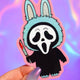 Ghost Mask Bunny Halloween Horror Monster Glitter Vinyl Sticker