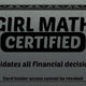 Girl Math Card