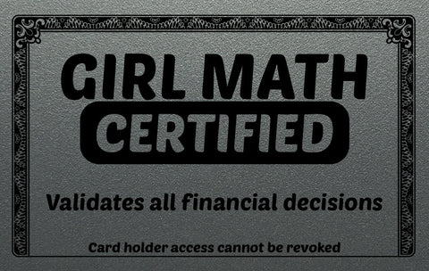 Girl Math Card