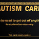 Gold Autism Card