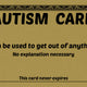 Golden Autism Card