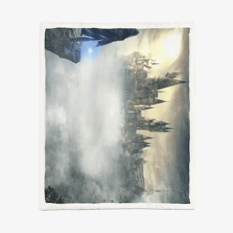 Hogwarts Soft Blanket – Double Sided Plush Throw | Grey Cozy Polyester Fleece
