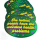 Holographic Glitter Oval Sticker – Weirdest Health Problems Sticker