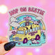 Hop On Bestie Sticker – Funny Struggle Bus Glitter Vinyl Sticker