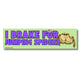 I Brake for Jumping Spiders Bumper Sticker