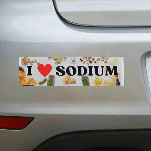 I Love Sodium Bumper Sticker