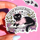 I Read Banned Books Sticker – Black Cat Reading Vinyl Decal – Feminist Book Lover Waterproof