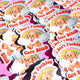 Lolly The Bear - Funny Vinyl Sticker – I Don’t F*cking Care Bitch Bear – Waterproof Holographic Rainbow Deca