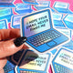 I Hope Your Email Never Finds Me Sticker – Holographic Laptop Vinyl – Funny Work from Home Burnout Humor