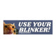 Use Your Blinker! Gun Cat Car Bumper Sticker