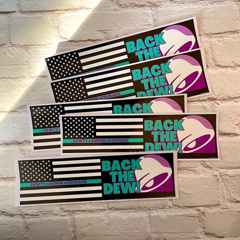 Back the Dew (Baja Blast) Car Bumper Sticker