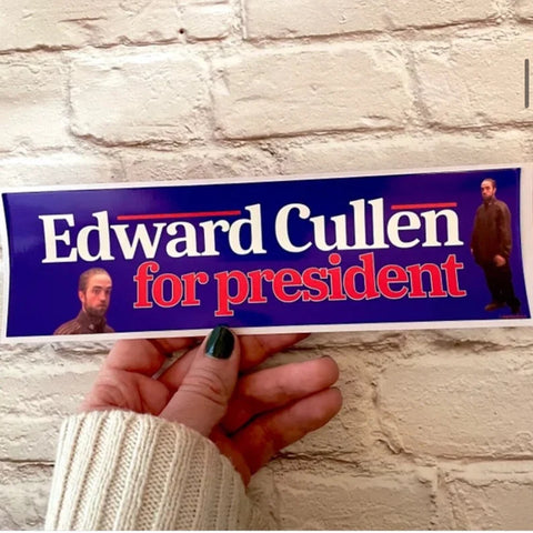 Edward Cullen for President Car Bumper Sticker