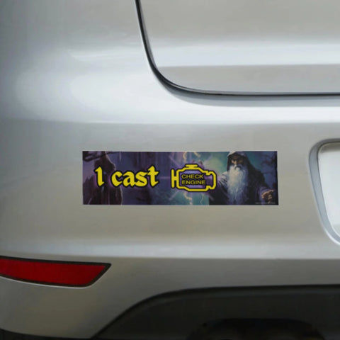 I Cast Check Engine Light (Wizard) Bumper Sticker