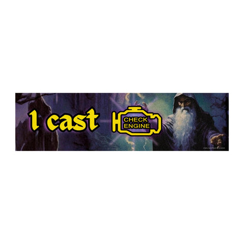 I Cast Check Engine Light (Wizard) Bumper Sticker