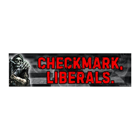 Checkmark, Liberals Bumper Sticker