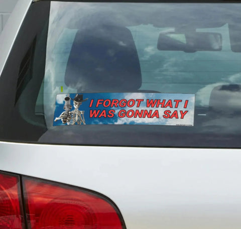 I Forgot What I was Gonna Say Bumper Sticker