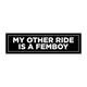 My Other Ride is a Femboy Bumper Sticker