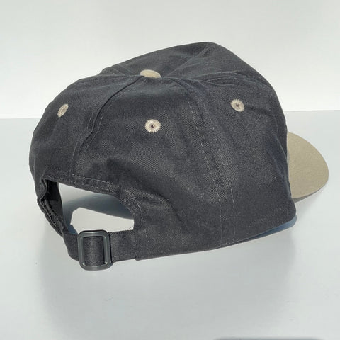 Best Bucking Dad Deer Black Crown Tan Brim Strapback Cap Hat for Him Custom Embroidered