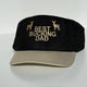 Best Bucking Dad Deer Black Crown Tan Brim Strapback Cap Hat for Him Custom Embroidered