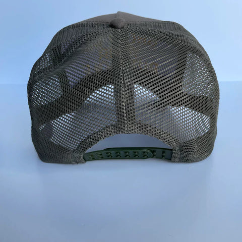 Show Me Your Butthole Army Green Mesh Rope Snapback Trucker Cap Hat Humor Custom Embroidery