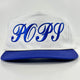 Pops on a Vintage Blue Brim Rope Golf Snapback Father's Day Custom Embroidered
