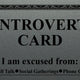 Introvert Excuse Card