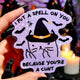 I Put A Spell On You Because You're A Cunt Kitty Halloween Sticker