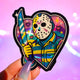 Jason Killer Rainbow Heart Vinyl Sticker