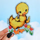 Funny Vinyl Sticker – Cute Duck with Knife – Waterproof Dark Humor Decal